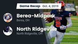 Recap: Berea-Midpark  vs. North Ridgeville  2019