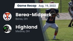 Recap: Berea-Midpark  vs. Highland  2022