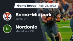 Recap: Berea-Midpark  vs. Nordonia  2022