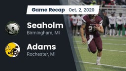 Recap: Seaholm  vs. Adams  2020