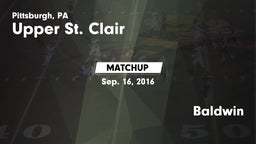 Matchup: Upper St. Clair vs. Baldwin 2016