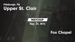 Matchup: Upper St. Clair vs. Fox Chapel 2016