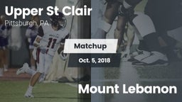 Matchup: Upper St. Clair vs. Mount Lebanon 2018