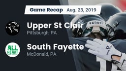 Recap: Upper St Clair vs. South Fayette  2019