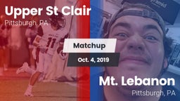 Matchup: Upper St. Clair vs. Mt. Lebanon  2019