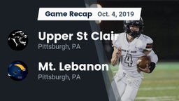 Recap: Upper St Clair vs. Mt. Lebanon  2019