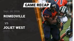 Recap: Romeoville  vs. Joliet West  2016
