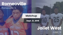 Matchup: Romeoville High vs. Joliet West  2018