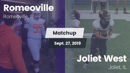 Matchup: Romeoville High vs. Joliet West  2019