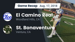 Recap: El Camino Real  vs. St. Bonaventure  2018