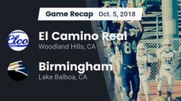Recap: El Camino Real  vs. Birmingham  2018