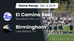 Recap: El Camino Real  vs. Birmingham  2019