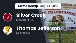 Recap: Silver Creek  vs. Thomas Jefferson  2018