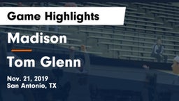 Madison  vs Tom Glenn  Game Highlights - Nov. 21, 2019
