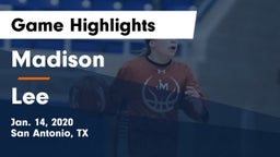 Madison  vs Lee  Game Highlights - Jan. 14, 2020