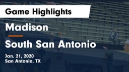 Madison  vs South San Antonio  Game Highlights - Jan. 21, 2020