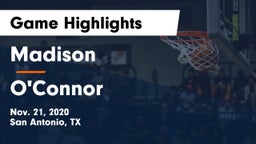 Madison  vs O'Connor  Game Highlights - Nov. 21, 2020