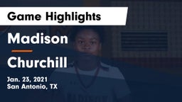 Madison  vs Churchill  Game Highlights - Jan. 23, 2021