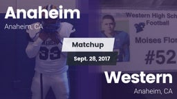 Matchup: Anaheim  vs. Western  2017