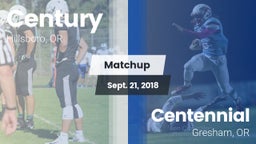 Matchup: Century  vs. Centennial  2018