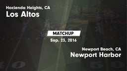 Matchup: Los Altos High vs. Newport Harbor  2016