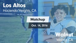 Matchup: Los Altos High vs. Walnut  2016