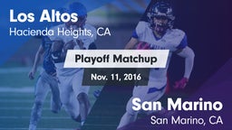Matchup: Los Altos High vs. San Marino  2016