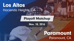 Matchup: Los Altos High vs. Paramount  2016