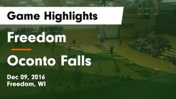 Freedom  vs Oconto Falls  Game Highlights - Dec 09, 2016