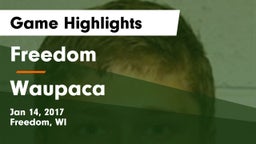 Freedom  vs Waupaca  Game Highlights - Jan 14, 2017