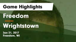 Freedom  vs Wrightstown  Game Highlights - Jan 21, 2017