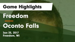 Freedom  vs Oconto Falls  Game Highlights - Jan 25, 2017