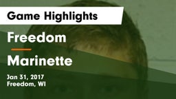 Freedom  vs Marinette  Game Highlights - Jan 31, 2017