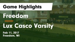 Freedom  vs Lux Casco Varsity Game Highlights - Feb 11, 2017