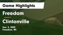 Freedom  vs Clintonville  Game Highlights - Jan. 3, 2020