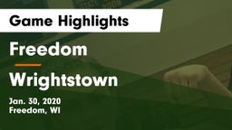 Freedom  vs Wrightstown  Game Highlights - Jan. 30, 2020