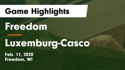 Freedom  vs Luxemburg-Casco  Game Highlights - Feb. 11, 2020