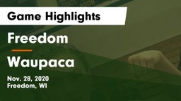 Freedom  vs Waupaca  Game Highlights - Nov. 28, 2020