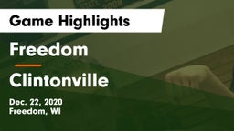 Freedom  vs Clintonville  Game Highlights - Dec. 22, 2020