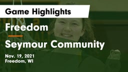 Freedom  vs Seymour Community  Game Highlights - Nov. 19, 2021