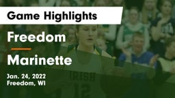 Freedom  vs Marinette  Game Highlights - Jan. 24, 2022