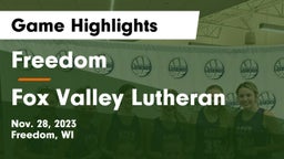 Freedom  vs Fox Valley Lutheran  Game Highlights - Nov. 28, 2023