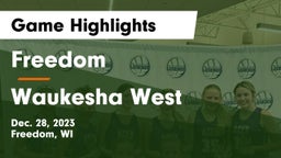 Freedom  vs Waukesha West  Game Highlights - Dec. 28, 2023