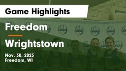 Freedom  vs Wrightstown  Game Highlights - Nov. 30, 2023