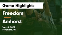 Freedom  vs Amherst  Game Highlights - Jan. 8, 2024