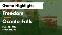 Freedom  vs Oconto Falls  Game Highlights - Feb. 24, 2024