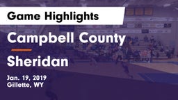Campbell County  vs Sheridan  Game Highlights - Jan. 19, 2019