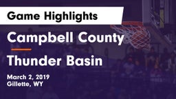 Campbell County  vs Thunder Basin  Game Highlights - March 2, 2019