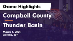 Campbell County  vs Thunder Basin  Game Highlights - March 1, 2024