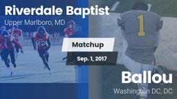 Matchup: Riverdale Baptist vs. Ballou  2017